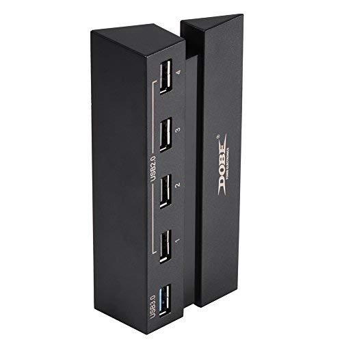 fosa High Speed 5-Port USB Hub 2.0 & 3.0 Expansion Hub Controller Adapter for PS4 Game Console