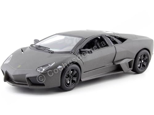 BBburago Tavitoys 1:24 Scale Lamborghini Reventón Diecast Model Car - Grey, Detailed Interior, Opening Doors, Collectible Display Toy