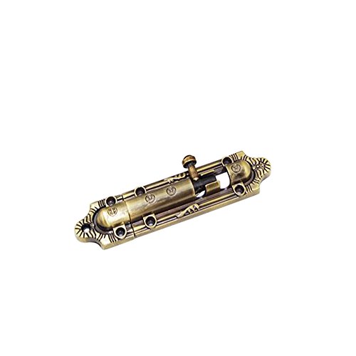 Welldoit Vintage Style Door Latch Sliding Lock Barrel Bolt (5.31", Bronze)