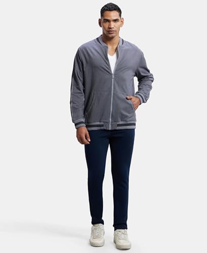 Image of Jockey AM92 Men Super Combed Cotton Rich Fleece Jacket With StayWarm Technology