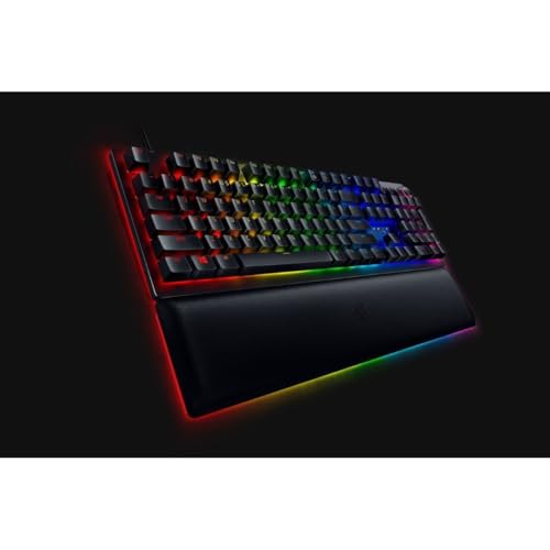 Huntsman V2 Analog Gaming Keyboard: Adjustable Actuation via Analog Optical Switches - Rapid Trigger Mode - Chroma RGB Lighting - Magnetic Wrist Rest - Dedicated Media Keys & Dial - Black - Tastiera gaming - Immagine 2