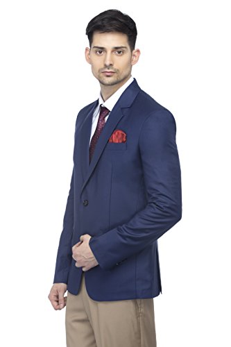 Image of FAVOROSKI Designer Men's Slim Fit Notched Lapel Single Breasted Solid Blazer