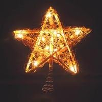 Kurt Adler 10 Light Star Tree Topper Bulb Color: Gold