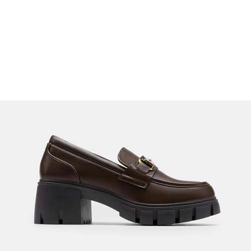 DREAM PAIRS DREAM PAIRS Loafers for Women Platform Chunky Loafers Slip On Casual Shoes,Size 11,Brown,SDLS2321W
