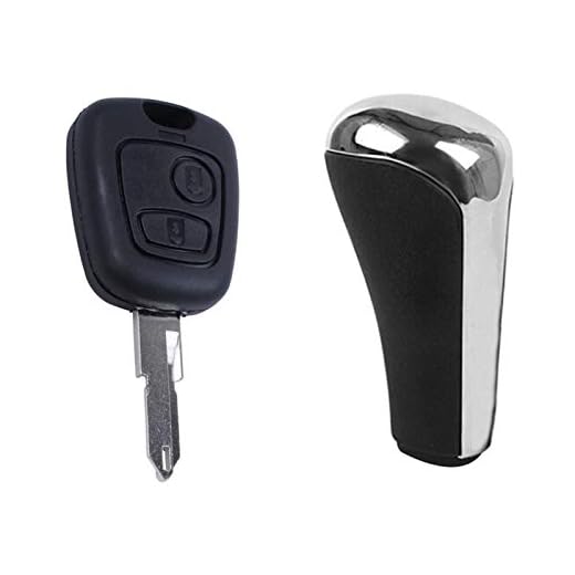 YFQH Fjärrknapp FOB 2-knappblad med transponderchip med Automotive Automatic Transmission Shift-spakskift (Color : Black Black)