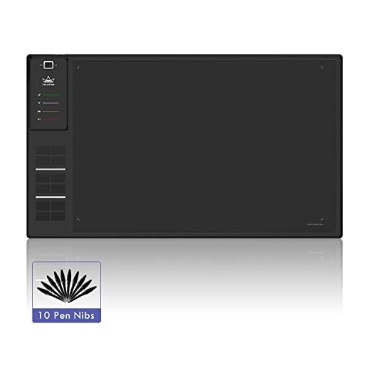 HUION Giano WH1409 Tablette Graphique Sans fil avec stylet 8192 Niveaux de Pression, 12 Touches de Raccourci, 350 * 218 mm