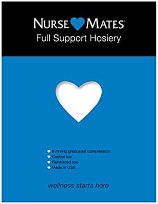 Nurse Mates Graduated Compression Full Support Pantyhose | 6 mmHg | Reduce Leg Fatigue | Re-Inforced Toes