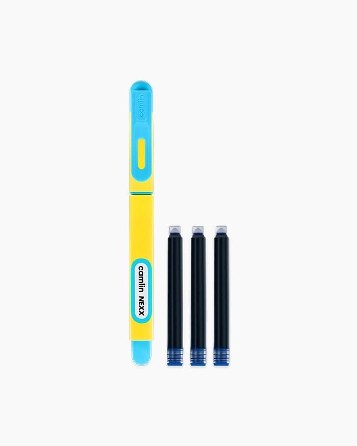 Image of Camel Nexx Fountain Pen - Pack of 1 | Smooth Ink Flow | Ergonomic Grip | Stylish Multicolour Body (Colour May Vary)
