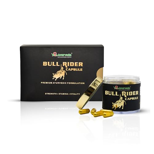 Image of A R Ayurveda Bull Rider Capsule For Strength, Stamina and Immunity| 100% Ayurvedic| Stamina Booster| Contains Shilajit, Ashwagandha and Vangbhashma|Premium Energy Booster Pack of 30