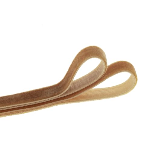 Image of QIANF Vintage Khaki Velvet Ribbon, 3 /8 Inch X 25Yd