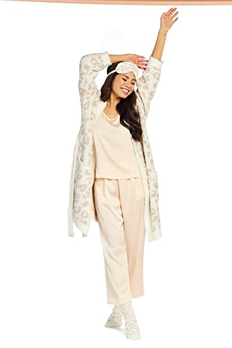 Mud Pie Leopard Chenille Robe, Womens, One Size, Cream #TOP3