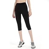  MAGIC SELECT Legging Corto de Algodón. Pantalón Capri Deportivo. Malla elástica de Deporte para Mujer