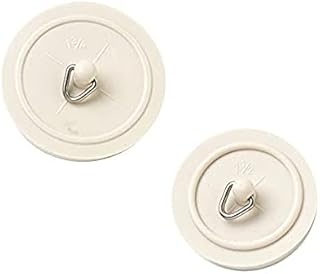 Merriway BH03430 (2 Pcs) 38mm (1.1/2 inch) Basin Plug and 45mm (1.3/4 inch) Basin Bath Plugs Stoppers White - Pack of 1 Each Size