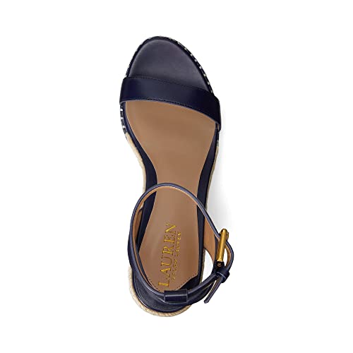 Image of Lauren Ralph Lauren Hilarie Burnished Leather Espadrille