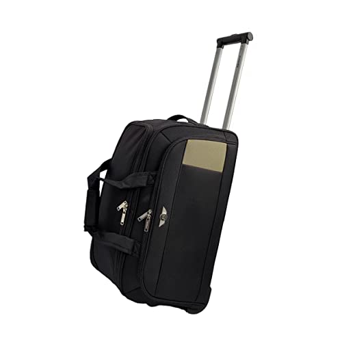 Mala Sacola de Viagem Media com Rodinhas Tecido Poliéster Santino Cor:Preto;Tamanho:M