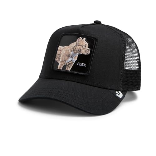 Image of Goorin Bros. The Farm Unisex Original Adjustable Snapback Trucker Hat, Black (The Flex Pitbull), One Size