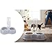 Syyavrrta Pet Double Bowl with Water Bottle for Cats and Small Dogs - Convenient Feeding Solution with Removable Dispenser