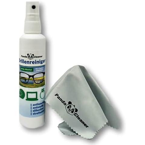 Pandacleaner Glasses Cleaner 100 ml Spray Bottle, No Alcohol / Anti-Fog / Streak-Free / Also Suitable for Screens, Monitors, Visors etc Cover