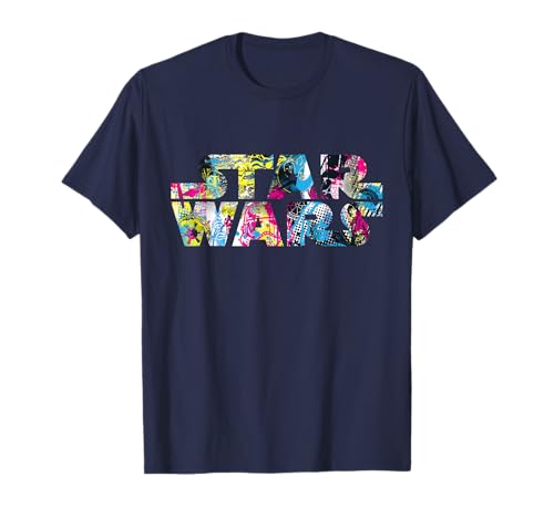 T-shirt Star Wars Logo Pop Art en coton pour fan de culture geek