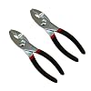 Edward Tools Slip Joint Pliers 6” (Pack of 2) – Heavy Duty Carbon Steel with Rubber Grip Handle – Fine Grip Teeth in Front and Coarse Teeth in Back – Rust Resistant Finish