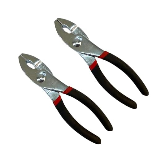 Edward Tools Slip Joint Pliers 6”(Pack of 2) - Heavy Duty Carbon Steel with Rubber Grip Handle - Fine Grip Teeth in front and Coarse teeth in back - Rust resistant finish
