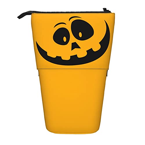Bleistifthalter mit Halloween-Muster, Schreibwarentasche, Federmäppchen, Variable Kinder-Segeltuch-Kosmetiktaschen, Aufbewahrungstasche, einziehbare Stift-Make-up-Tasche Cover