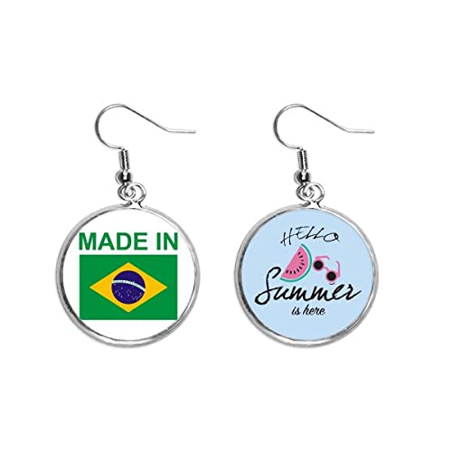 Pendientes de sandía para el lóbulo accesorios de verano Brasil