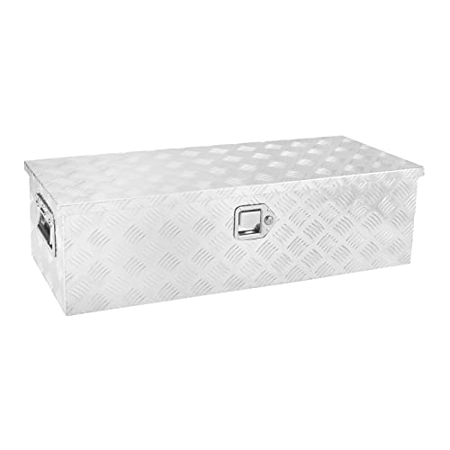 Batoneco 39 Inch Aluminum Truck Tool Box, Truck Bed Tool Box With Side Handle,Lock And 2 Keys, Tool Storage Box For Truck,Trailer,Pickup,Rv,39"X13"X10",Silver #TOP8