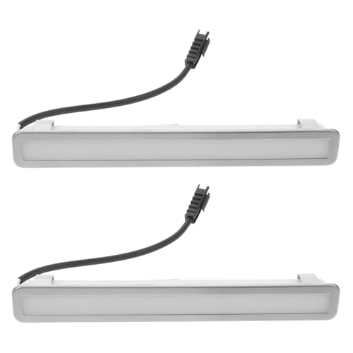 Sewroro 2pcs Ampoules pour Hotte Aspirante Rectangulaires LED Argentées, Remplacement de Lampe LED et Facile à Entretenir pour Éclairage Cuisine sous Meuble