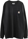 [カーハート] Tシャツ 長袖 ロンT ポケット ポケT ワークウェア ルーズフィット メンズ K126 Black M [並行輸入品]