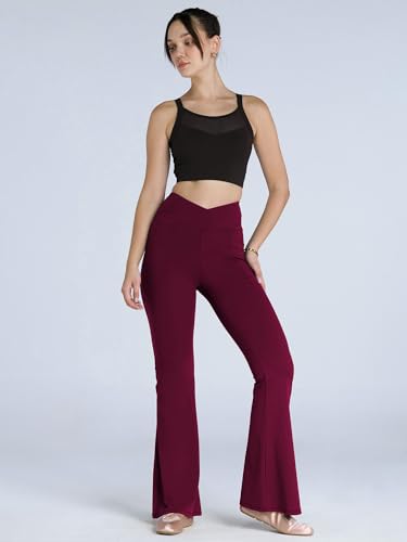 Image of CAVA Tall Hourglass Flared Leggings for Women | V-Waistband, Anti-Camel Toe Design, Tall Fit, Flared Bottoms, Deep Pockets, Sculpting Stretch Fabric