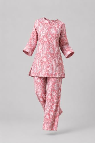 Image of RANGRIKA.in Co-ord Set for Women Stylish | Kurta Set for | Short Kurti with Palazzo | Ethnic Jaipuri Kurti Set | Kurti Palazzo Set | Salwar Suit