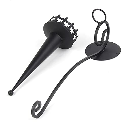 Iron Art Wall Hanging Candle Holder Gothic Torch Pillar Tealight Candlestick #TOP2