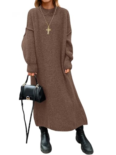 Saodimallsu Womens Oversized Sweater Dress Mock Neck Long Sleeve Casual  Warm Chunky Knit Fall Winter Maxi Dresses - Product Details