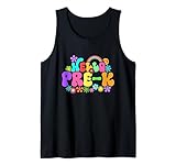 Photo Gallery groovy hello pre-k - camicia da ragazzo e ragazza, colore arcobaleno canotta Photo Gallery groovy hello pre-k - camicia da ragazzo e ragazza, colore arcobaleno canotta