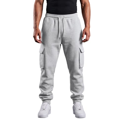 Cargo Joggers Men Comfy Elastic High Waisted Jogger Pants Cargo Joggers - image 3