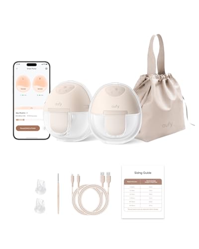 eufy Security Wearable Breast Pump E10, Hands-Free Electric Breast Pump with App Control, Personalized Smart Rhythm, Hospital Grade Suction for More Milk, Portable, Leak-Proof & Ultra-Quiet