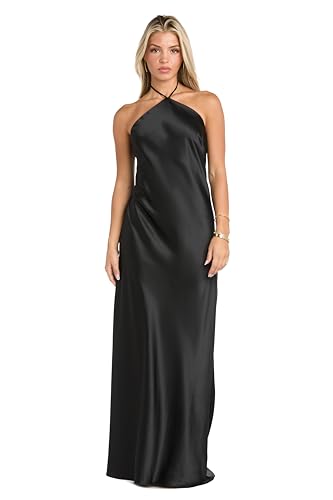 Amazon.com: Morgan and CO. Women's Elegant Satin Halter Gown W/Open Back -  Sleek Silhouette for Cocktail, Party & Special Occasions : Clothing, Shoes  & Jewelry