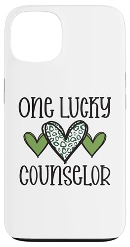 St. Patrick's Day One Lucky Counselor Leopard Print Heart �X�}�z�P�[�X iPhone 13 �p