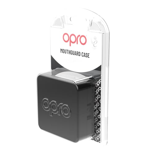 OPRO Mundschutz Schutzetui für Rugby, Boxen, Lacrosse, UFC, MMA, Hockey (Schwarz)