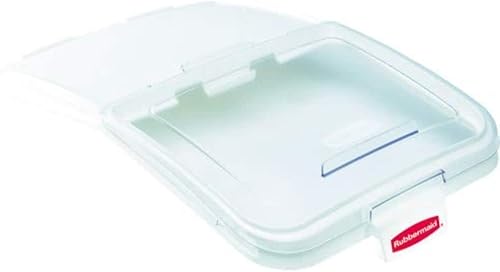 Rubbermaid Commercial Products ProSave - Tapa deslizante con cuchara de 4 tazas, capacidad de 32/64 galones, transparente, compatible con bote de