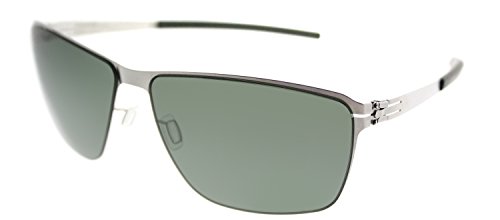 ic! berlin Lunettes de Soleil OLI IC0034 LIGHT RUTHENIUM/GREEN 60/15/145 unisexe
