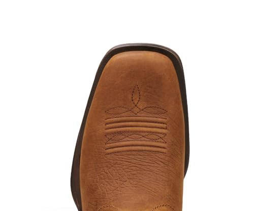 Image of SUREWAY Western Boots - Men's Square Toe Work Boot,Pull On Leather Wellington Boots,Durable Classic Slip Resistant Soft Toe Cowboy Boot