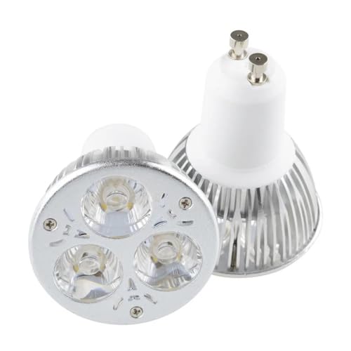 RZL Iluminación, Paquete de 50, lámpara LED empotrada AC85V 265V, 3 W, GU10, bombilla LED, blanco cálido/frío(Cool White)