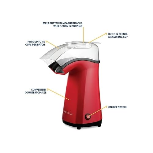 Nostalgia APH200RED Air Pop Popcorn Maker, 16-Cup - Quantity 44