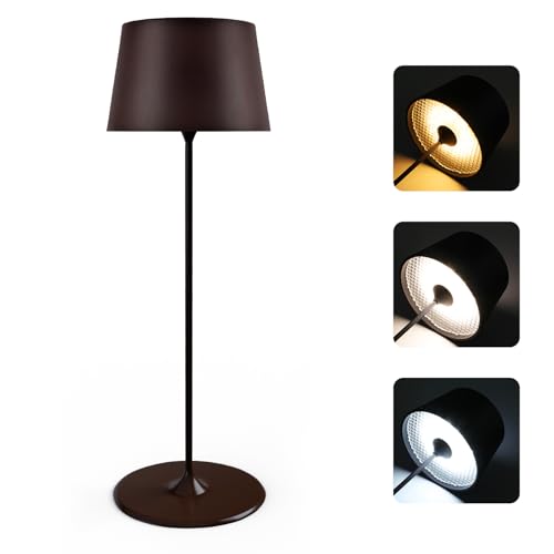 MU LIN Lampada Lampada da Tavolo Ricaricabile e Senza Fili con Controllo Touch, Utilizzabile anche come Lampada da Esterni, Dimmer, 2200-3000 K, Altezza 35 cm, Colore Marrone per ristorante e Casa