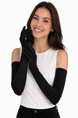 Image of Women's Driving Gloves, Printed Cotton Full Hand Summer Gloves for Protection from Sun Burn /Heat /Pollution (Pack of 1 Pair)