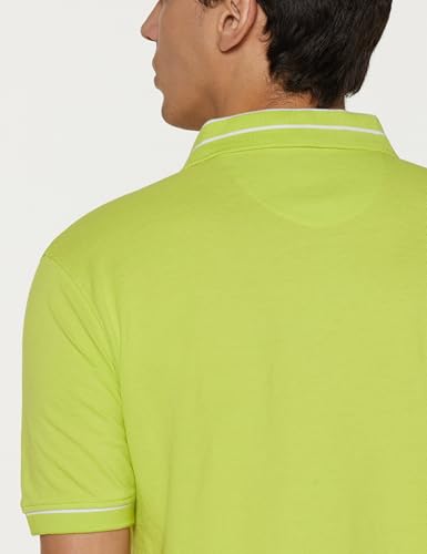 Image of Peter England Men's Regular Fit Insignia Half Sleeve Polo T-Shirt | Cotton Rich | Premium Pique Weave