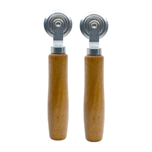 Rueda de trazado de costura - Rodillo de plegado manual de cartón hueco Línea de plegado manual Dispositivo de plegado de calibración de 0,5 mm + 1,2 mm Rueda de plegado de papel - Herramienta