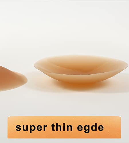 Image of PRETTYWELL Nipple Covers - Waterproof Silicone Nipple Pasties for Women - Reusable Sticky Breast Petals with Case